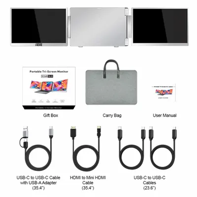 Laptop Trio Monitor Extenders - Stealth Promo Co