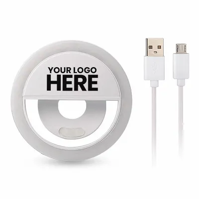 Rechargeable, Adjustable Led Ring Light for Zoom meeting and other video conferences - Stealth Promo Co