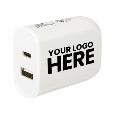 UL Listed Dual Wall Charger with Type-Cs - Stealth Promo Co