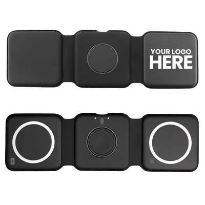 Chi-Charge Stack Foldable 3-IN-1 Fast Charge Mat for Apple and Androids - Stealth Promo Co