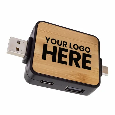 Portable Hub with Type-C Recycled ABSs - Stealth Promo Co