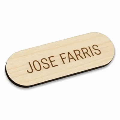 Wooden Name Badges - Stealth Promo Co