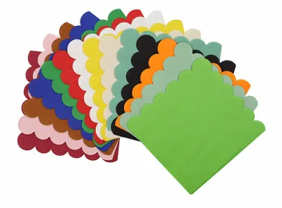 Scallop Foil Stamped Napkins - Custom Tees Today