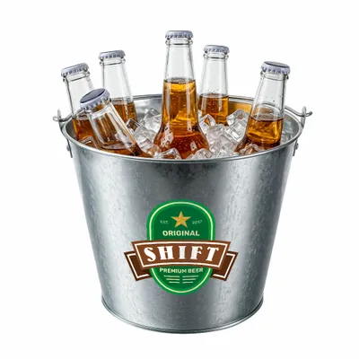 Tinplate Beer Buckets & Opener Combo - Stealth Promo Co