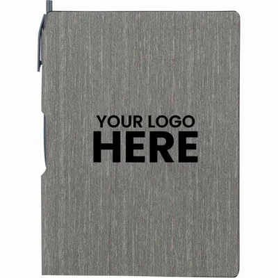 FSC Mix 6 x 8.5 Bari Notebook with Pen - Stealth Promo Co