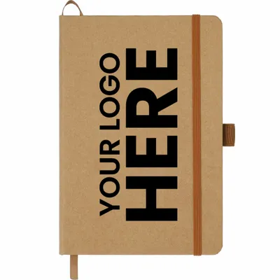 5.5 x 8.5 Washable Kraft Stone Bound Journal - Stealth Promo Co