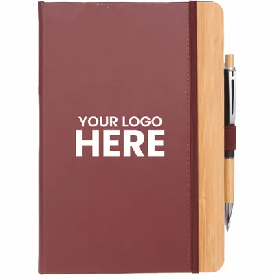 5.5” x 8.5” FSC Recycled Kia Bamboo Journal - Stealth Promo Co
