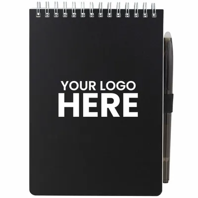 5” x 7” Mineral Stone Field Reporter Notebook w/Pe - Stealth Promo Co