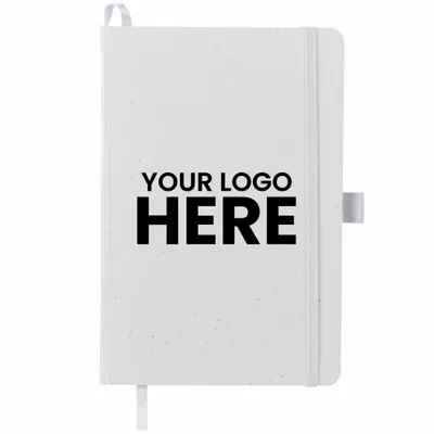 5.5 x 8.5 FSC Recycled Seed Paper Bound Journal - Stealth Promo Co