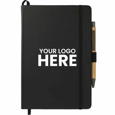 5.5 x 8.5 Cactus Leather Bound Journal Set - Stealth Promo Co