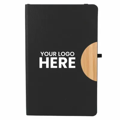 5.5 x 8.5 Kaya Bamboo Trim Journal - Stealth Promo Co