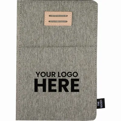 THE GOODS™ 5.5 x 8.5 Recycled Refillable Journal - Stealth Promo Co