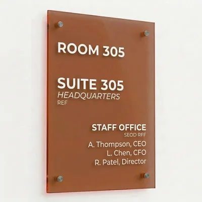 Colorful Acrylic Door Signs - Stealth Promo Co