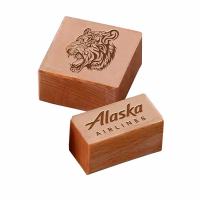 Rectangle Wood Rubber Stamps - Stealth Promo Co
