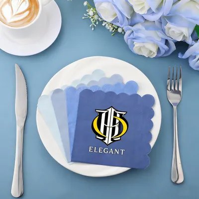 Scallop Beverage Napkins - Custom Pro Prints