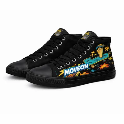 High Top Canvas Sneakers - Stealth Promo Co