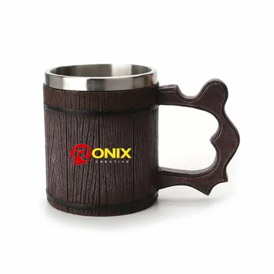 Wood Grain Beer Mug - Stealth Promo Co