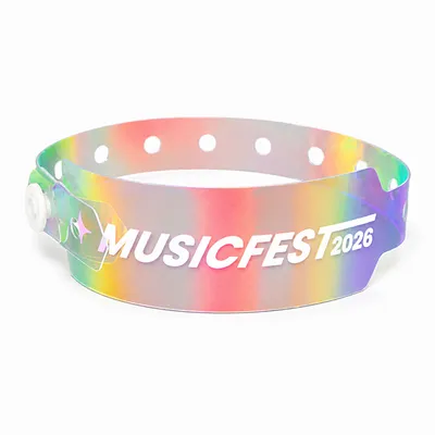 Transparent Holographic Wristbands - Stealth Promo Co