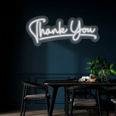 Custom Neon Thank You Sign - Stealth Promo Co