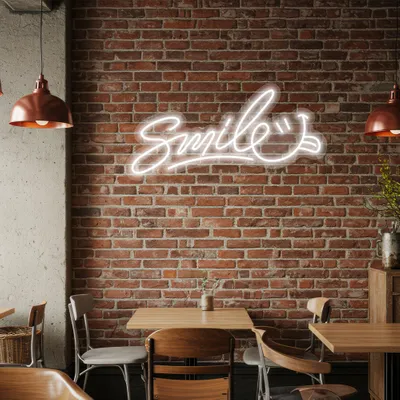 Custom Smile Neon Signs - Stealth Promo Co