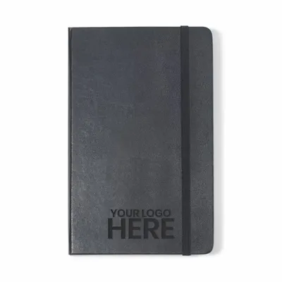 Moleskine® Hard Cover Squared Large Notebook - Stealth Promo Co