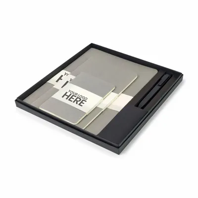 Moleskine® Assorted Cahier and GO Pen Gift Set - Stealth Promo Co