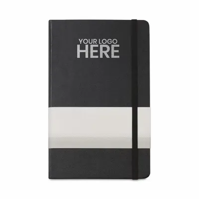 Moleskine® Hard Cover Large Double Layout Notebook - Stealth Promo Co