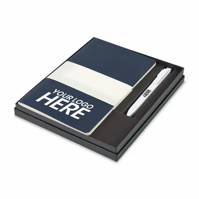 Moleskine® Large Cahier and GO Pen Gift Set - Stealth Promo Co