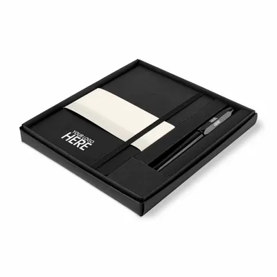 Moleskine® Medium Notebook and Kaweco Pen Gift Set - Stealth Promo Co
