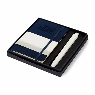 Moleskine® Pocket Notebook and GO Pen Gift Set - Stealth Promo Co