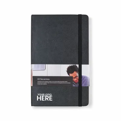 Moleskine® Large Expanded Custom Band - Stealth Promo Co