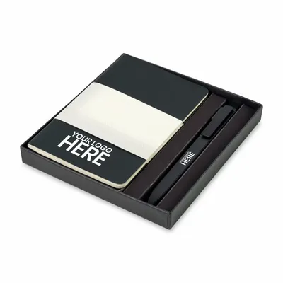 Moleskine® Pocket Cahier and GO Pen Gift Set - Stealth Promo Co