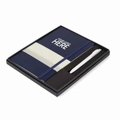 Moleskine® Large Notebook and GO Pen Gift Set - Stealth Promo Co