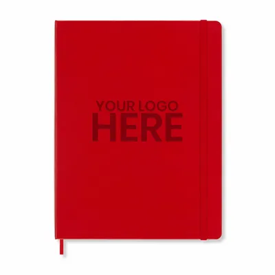 Moleskine® Hard Cover Ruled X-Large Notebook - Stealth Promo Co