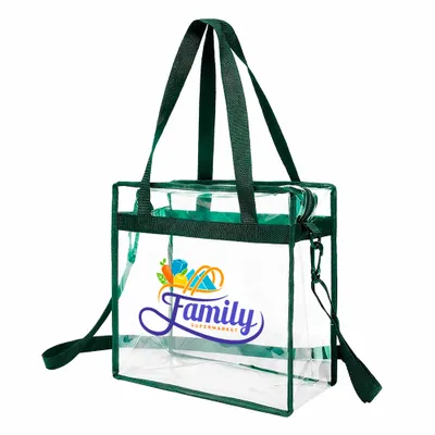 Clear Zippered Safety Tote Bags - Stealth Promo Co