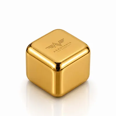 Gold Stainless Steel Ice Cubes - Stealth Promo Co