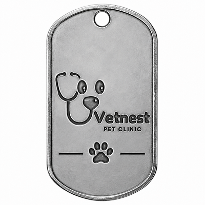 3D Metal Dog Tags
