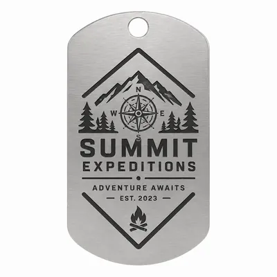Laser Cut Metal Dog Tags - Stealth Promo Co