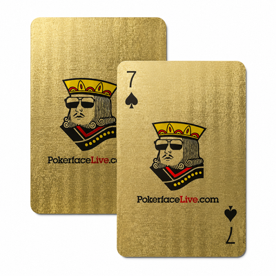 Brushed Gold Finish Playing Cards