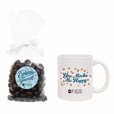 Mug Gift Set with Dark Chocolate Espresso Beans - Stealth Promo Co