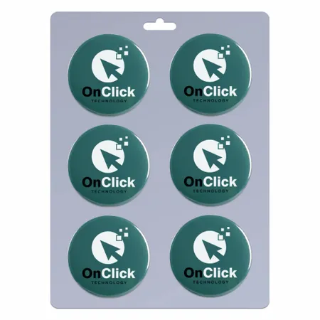6 pack_Round Lapel Pin 1.00 inch - Tote Bags Now
