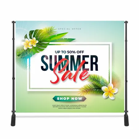Adjustable Stand Banners - Custom Tees Today