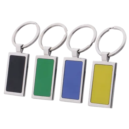 Colored Rectangle Metal Keychain Colored Rectangle Metal Keychain - Custom Pro Prints