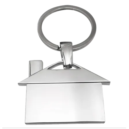 House-Shaped Metal Keychain House-Shaped Metal Keychain - Custom Pro Prints