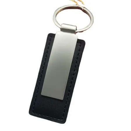 Rectangle Leather & Metal Keychain Rectangle Leather & Metal Keychain - Custom Pro Prints