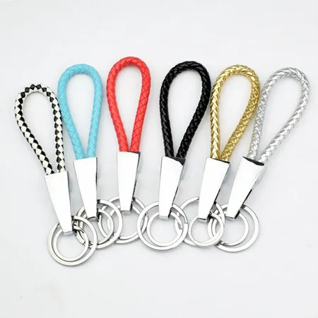 Braided Leather & Metal Keychain Braided Leather & Metal Keychain - Custom Pro Prints