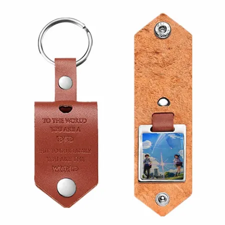 Artistic Laser Cut Leather Keychain Artistic Laser Cut Leather Keychain - Custom Pro Prints