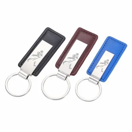 Classic Metal & Leather Keychain Classic Metal & Leather Keychain - Custom Pro Prints