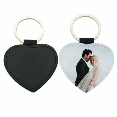 Heart Leather Keychain Heart Leather Keychain - Custom Pro Prints
