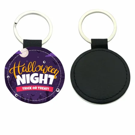 Circle Leather Keychain Circle Leather Keychain - Custom Pro Prints